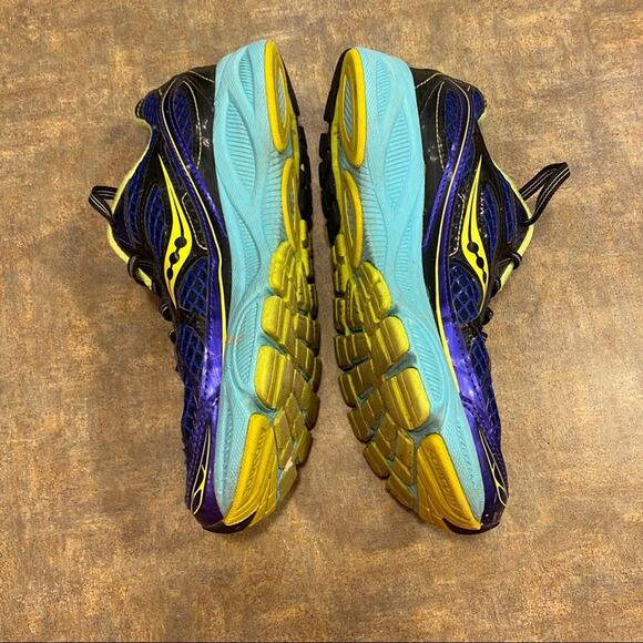 Saucony Ride 7 Running Shoes Women's Size 7.5 Blues & Yellow Multicolor - Picture 9 of 9